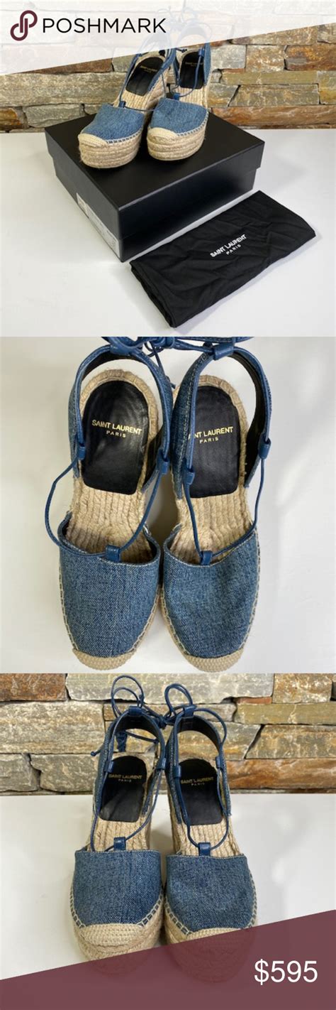 ysl espadrilles denim